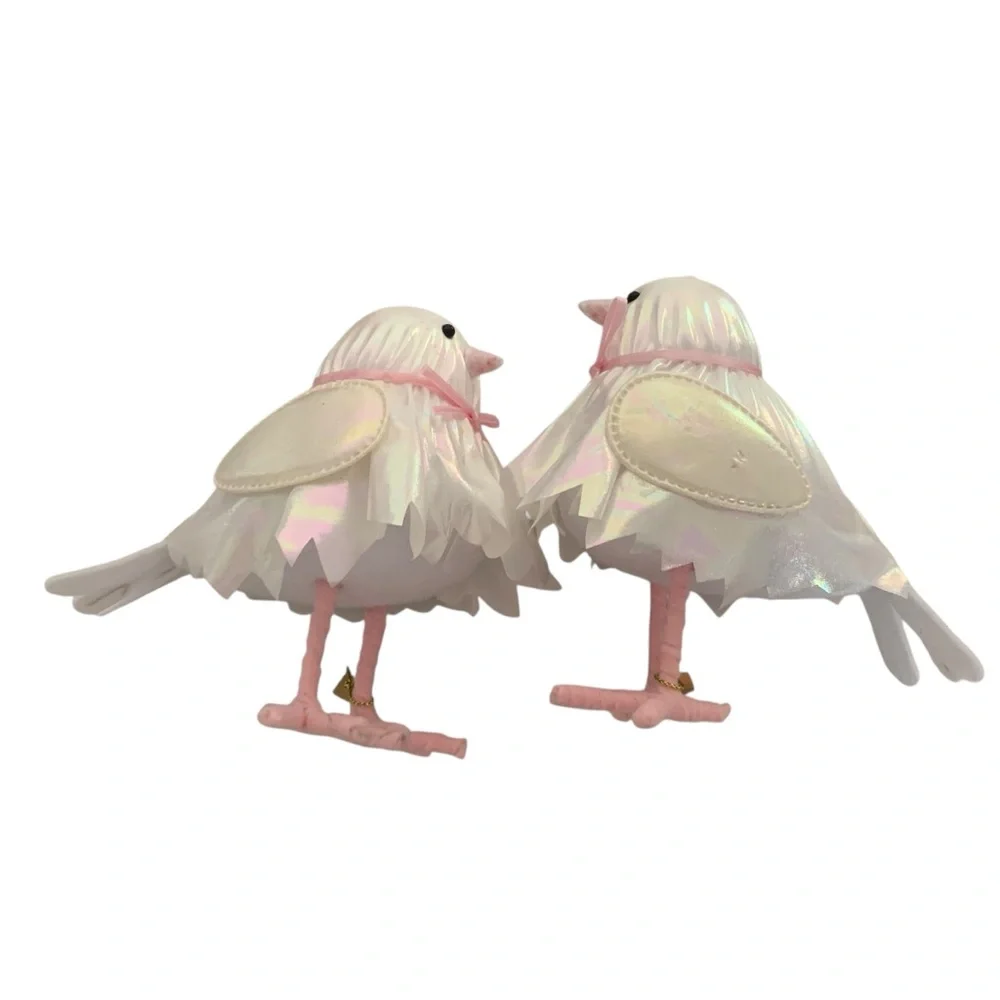 Target Iridescent Bird Decor with Pink Details
